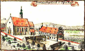 Frankenberg. Kirch u: Pfarhof - Kościół i plebania, widok ogólny